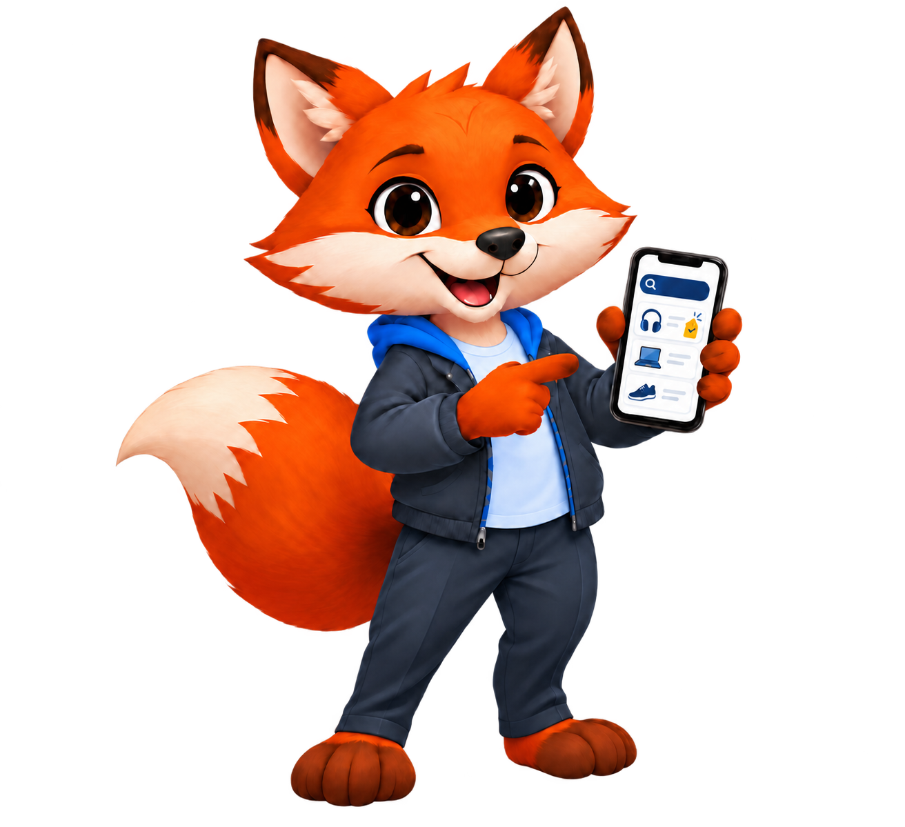 IZO, le guide AKALYO, recherchant des bons plans sur son téléphone